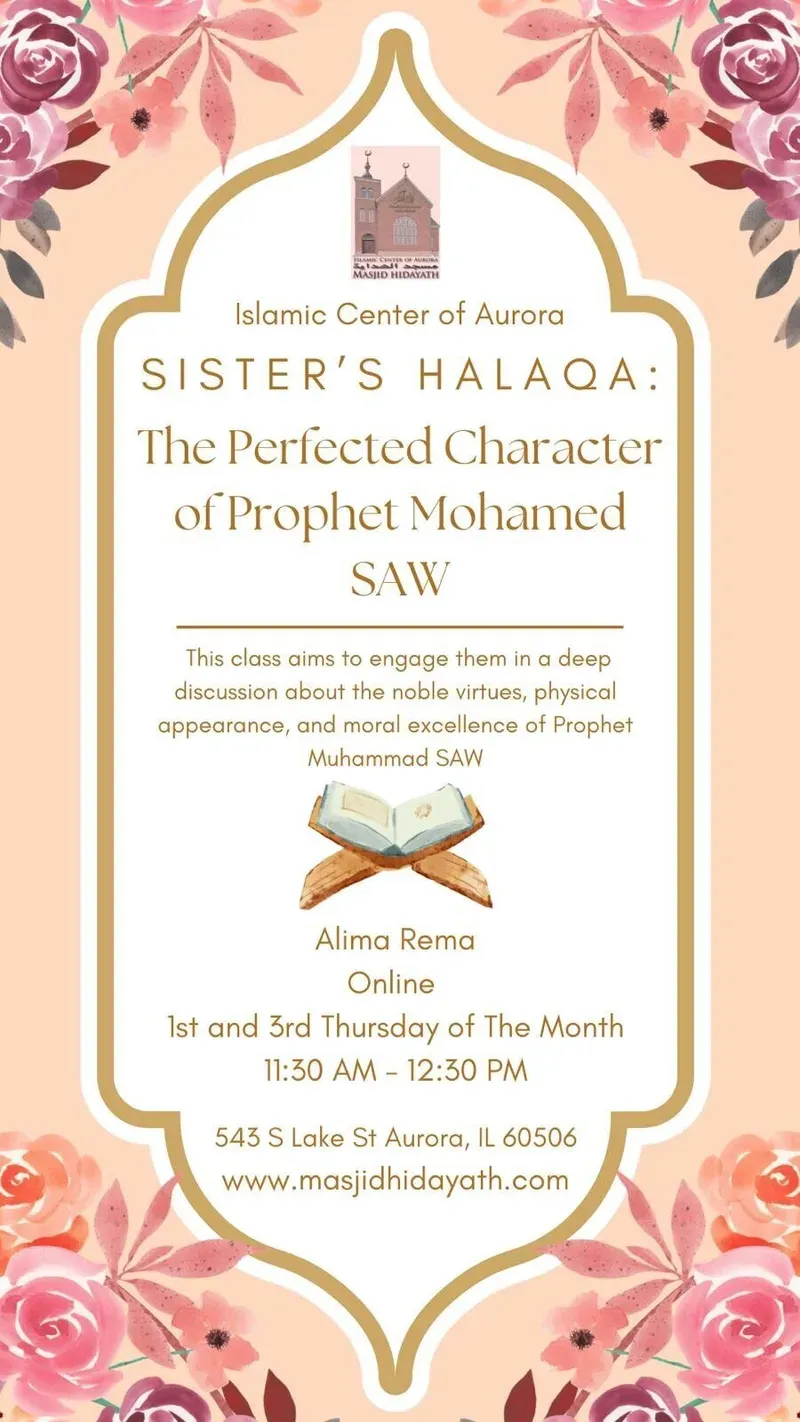 Sister's Halaqa: The Perfected Character of Prophet Mohamed