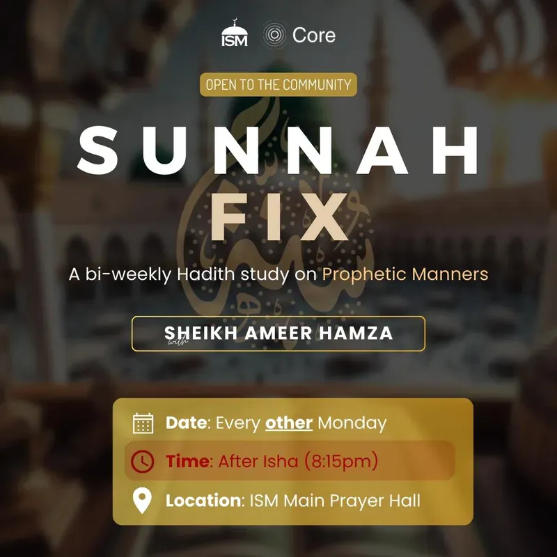 Bi-weekly Hadith Study on Prophetic Manners