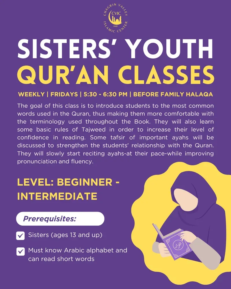 Sisters' Youth Qur'an Classes