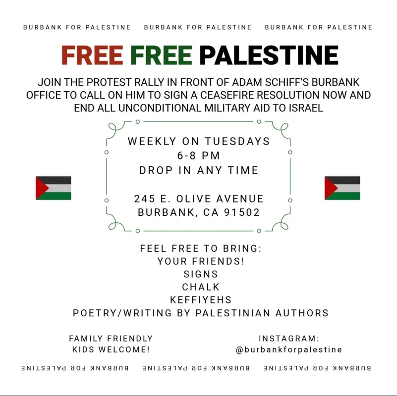 BURBANK FOR PALESTINE PROTEST RALLY