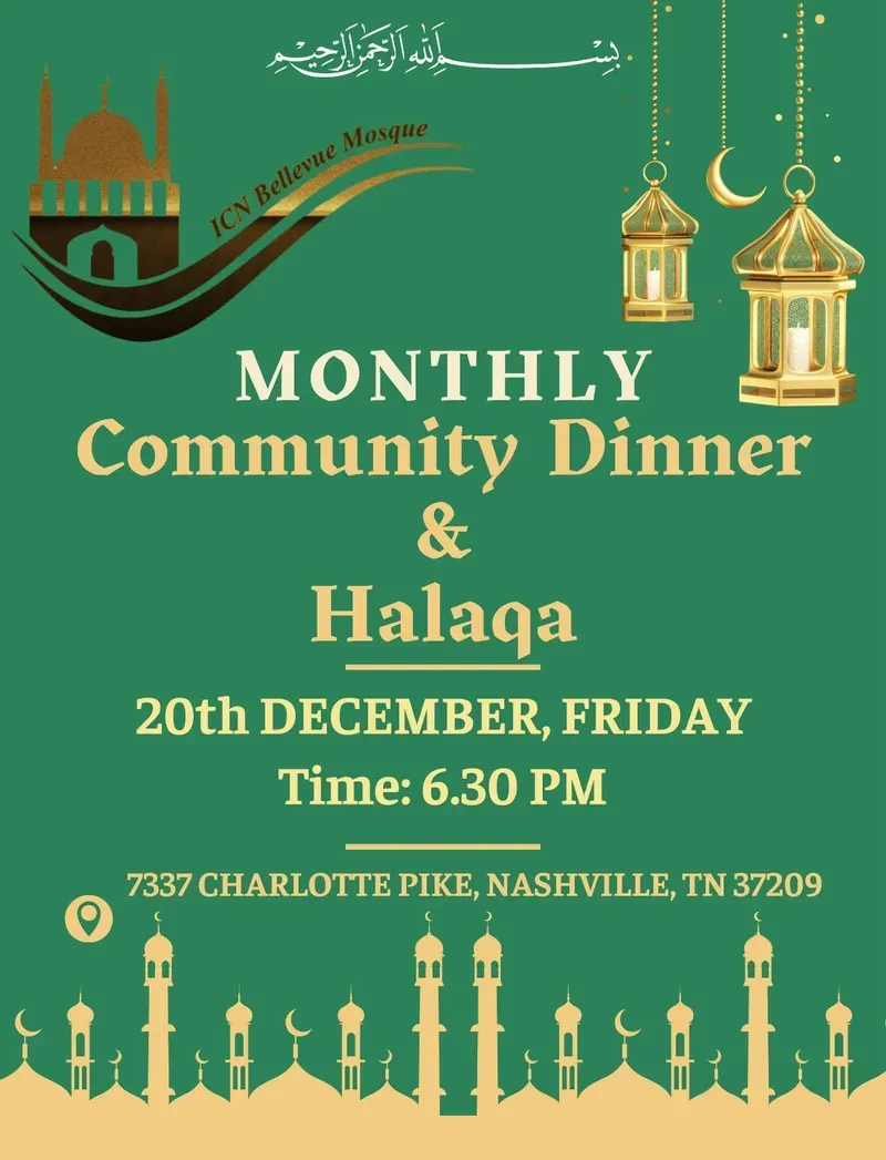 Monthly Community Dinner & Halaqa
