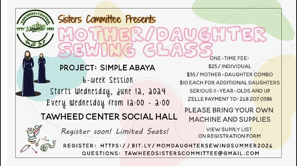 MOTHER DAUGHTER SEWING CLASS