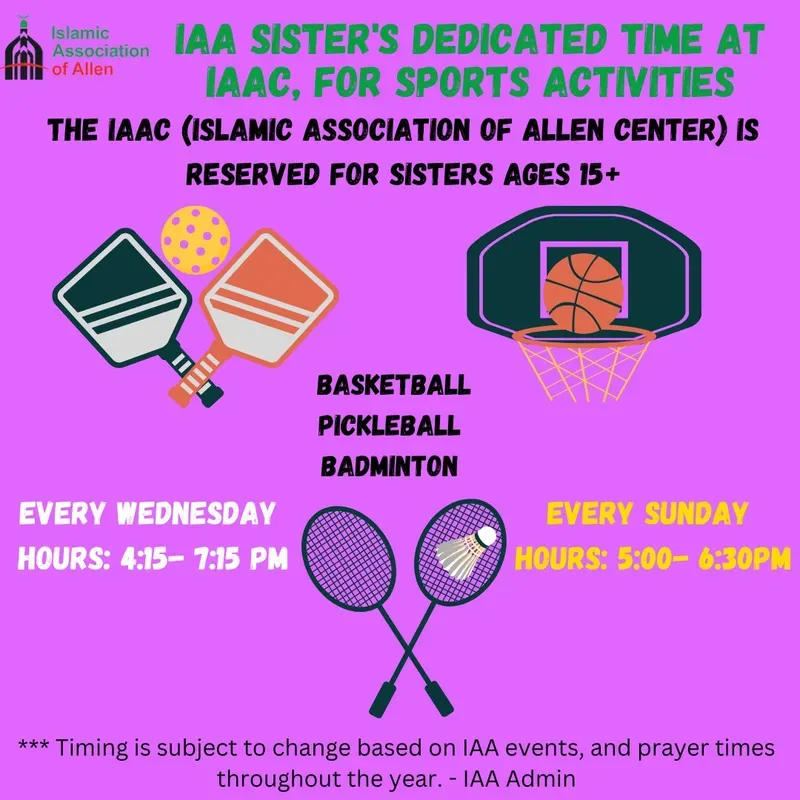 Sister's Sports Activities