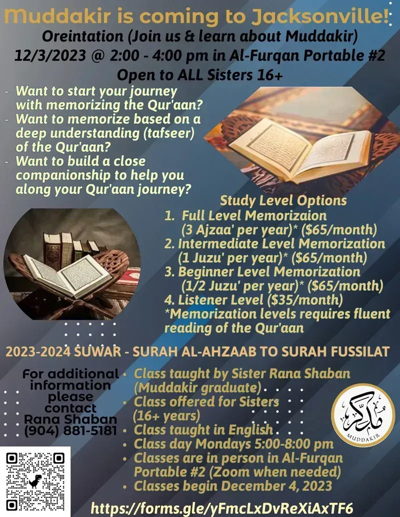 Muddakir Quran Program For Sisters