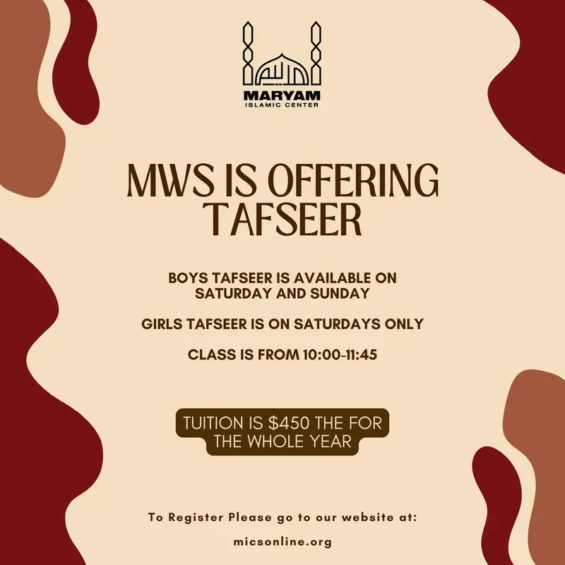 Maryam Weekend School Tafseer Class