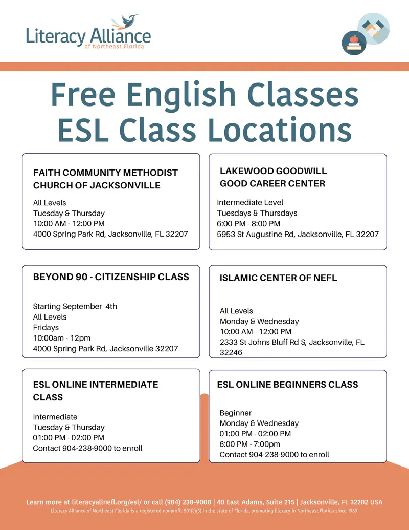 Free English Classes by Literacy Alliance