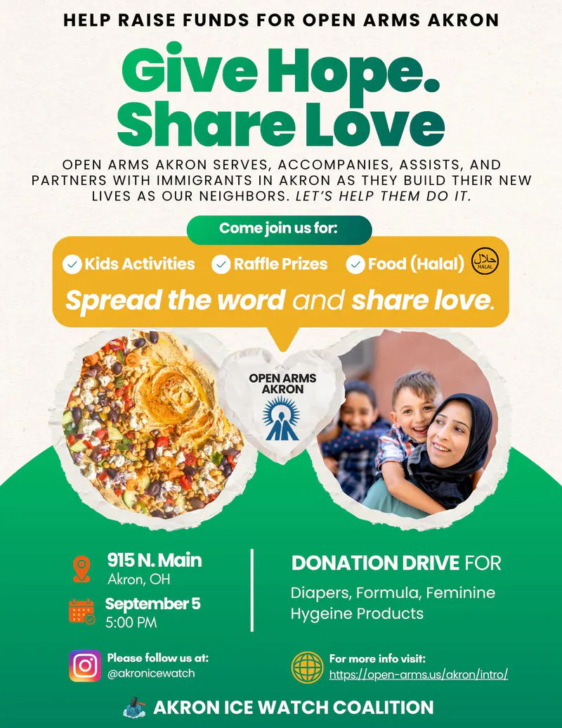 Donation Drive for Open Arms Akron