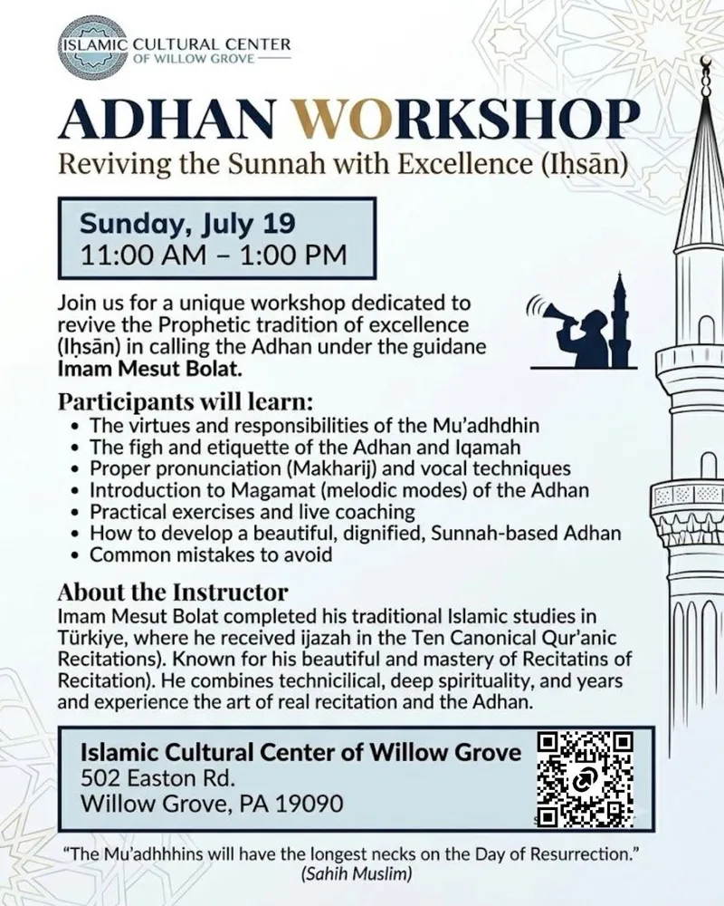 Adhan Workshop at ICCWG