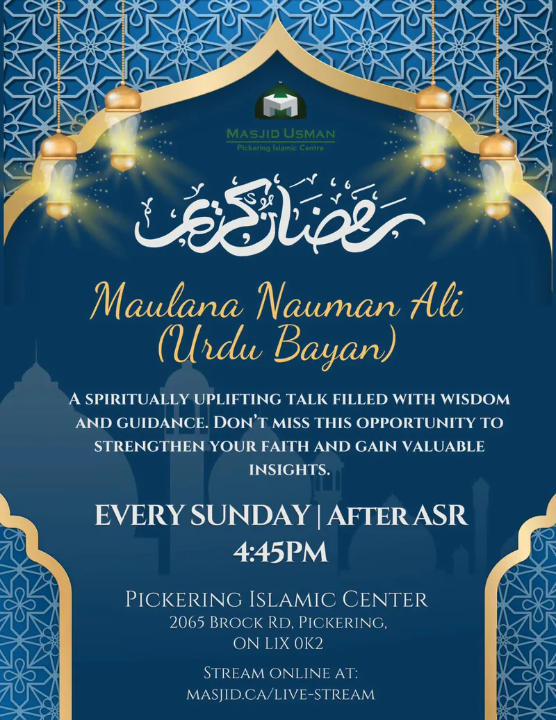 Weekly Urdu Bayan with Maulana Nauman Ali