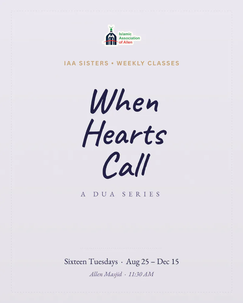 A Dua Series – Sisters Weekly Class