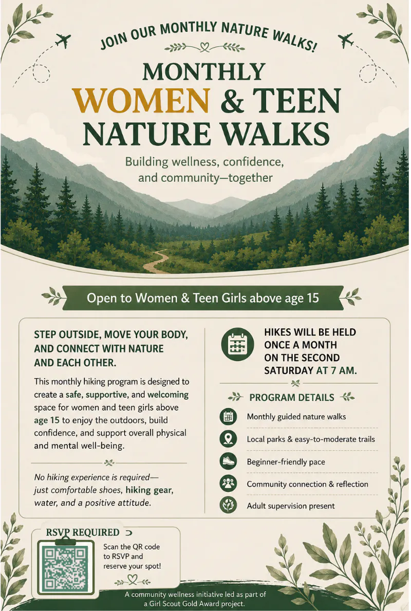Monthly Women & Teen Nature Walks