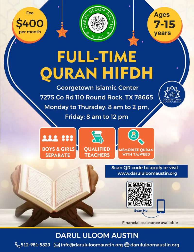 Full-Time Quran Hifdh Program at Georgetown Islamic Center