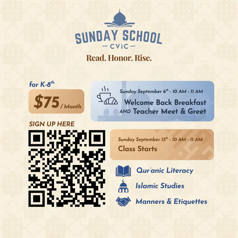 CVIC Sunday School: Read. Honor. Rise.