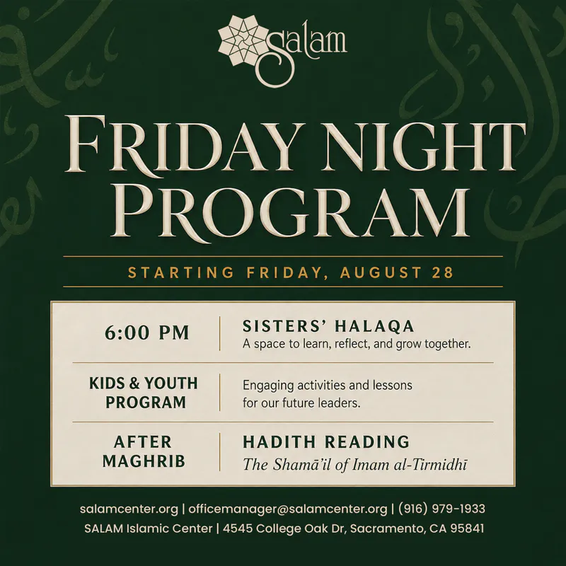 Friday Night Program at Salam Islamic Center