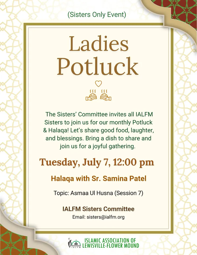 Sisters Potluck & Halaqa