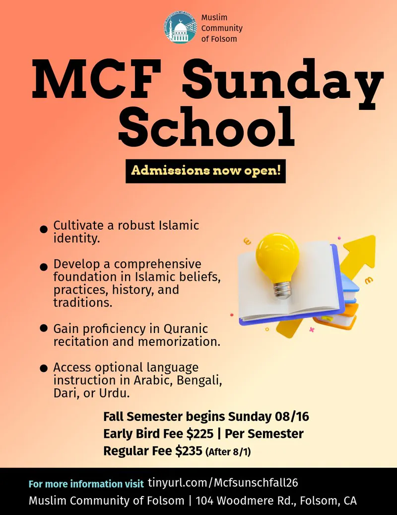 MCF Sunday School Fall Semester Admissions