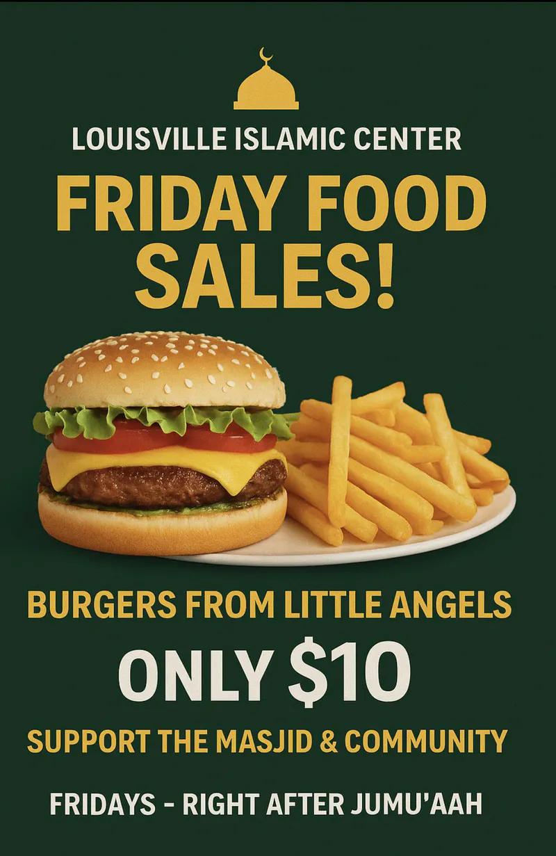 Friday Food Sales at Louisville Islamic Center