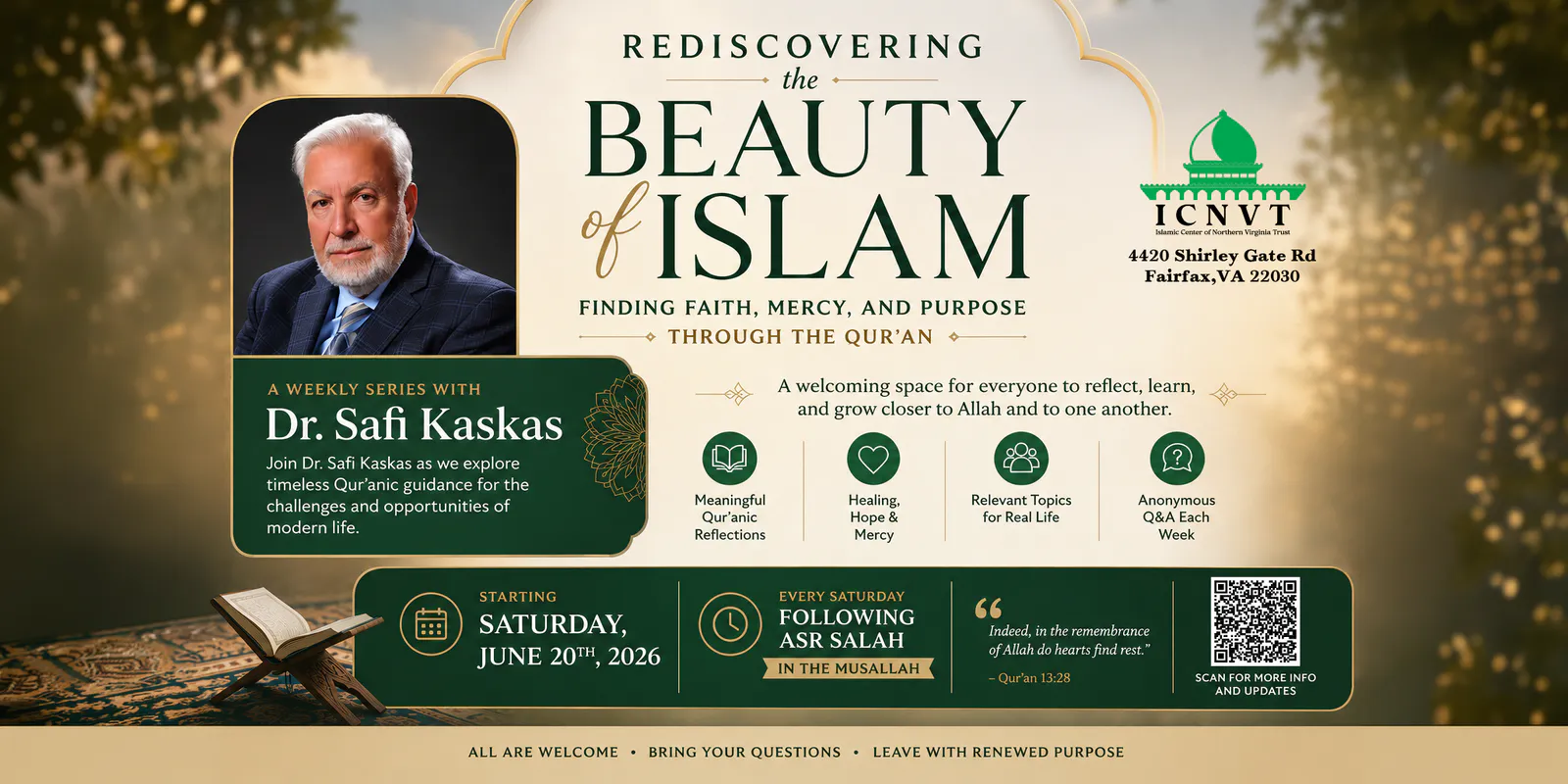 Rediscovering the Beauty of Islam — Dr. Safi Kaskas Series