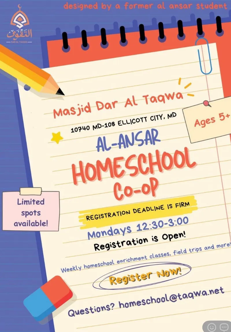 Al-Ansar Homeschool Co-op Fall Registration