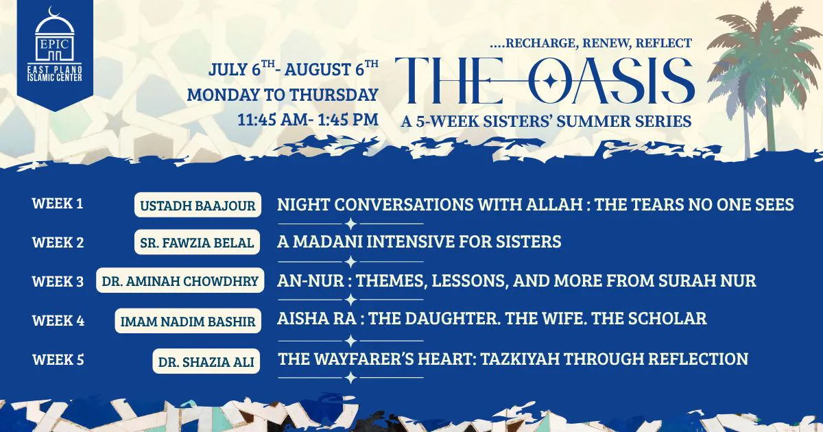 5-Week Sisters' Summer Series at The Oasis