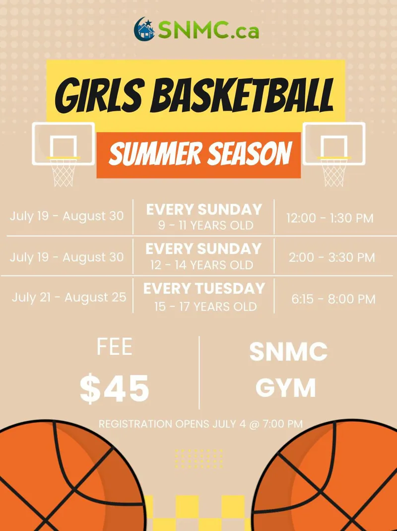 SNMC Girls Basketball Summer Season