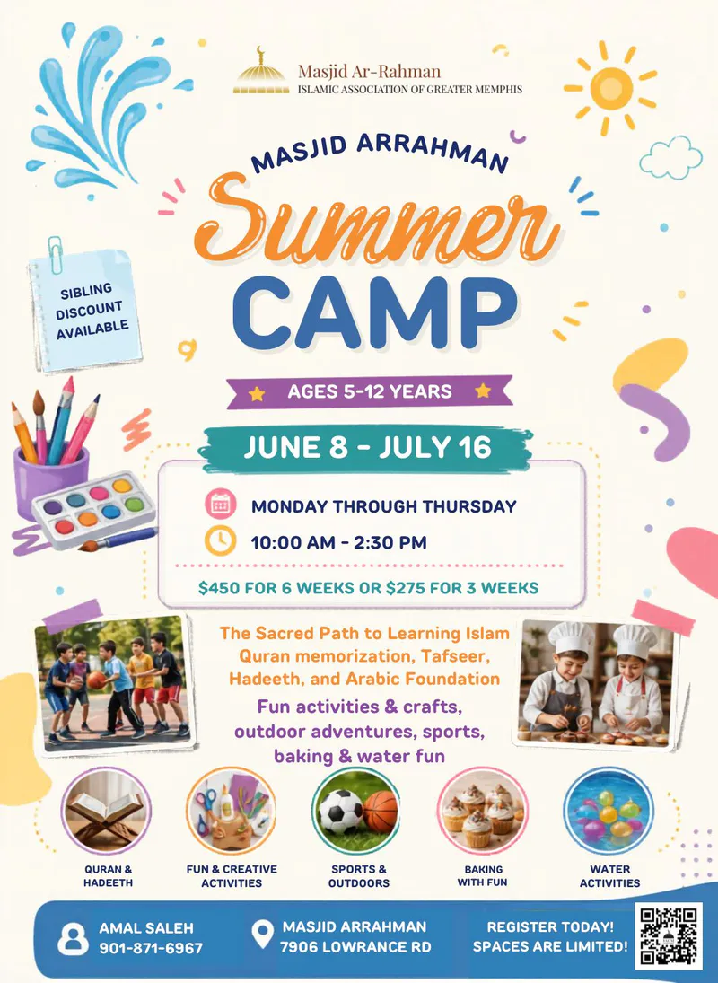 Summer Camp at Masjid Ar-Rahman (Ages 5-12)
