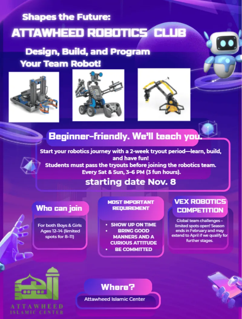 Shapes the Future: Attawheed Robotics Club