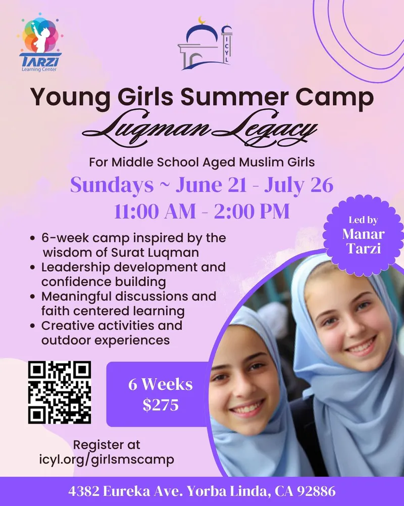 Young Girls Summer Camp for Middle School Aged Muslim Girls