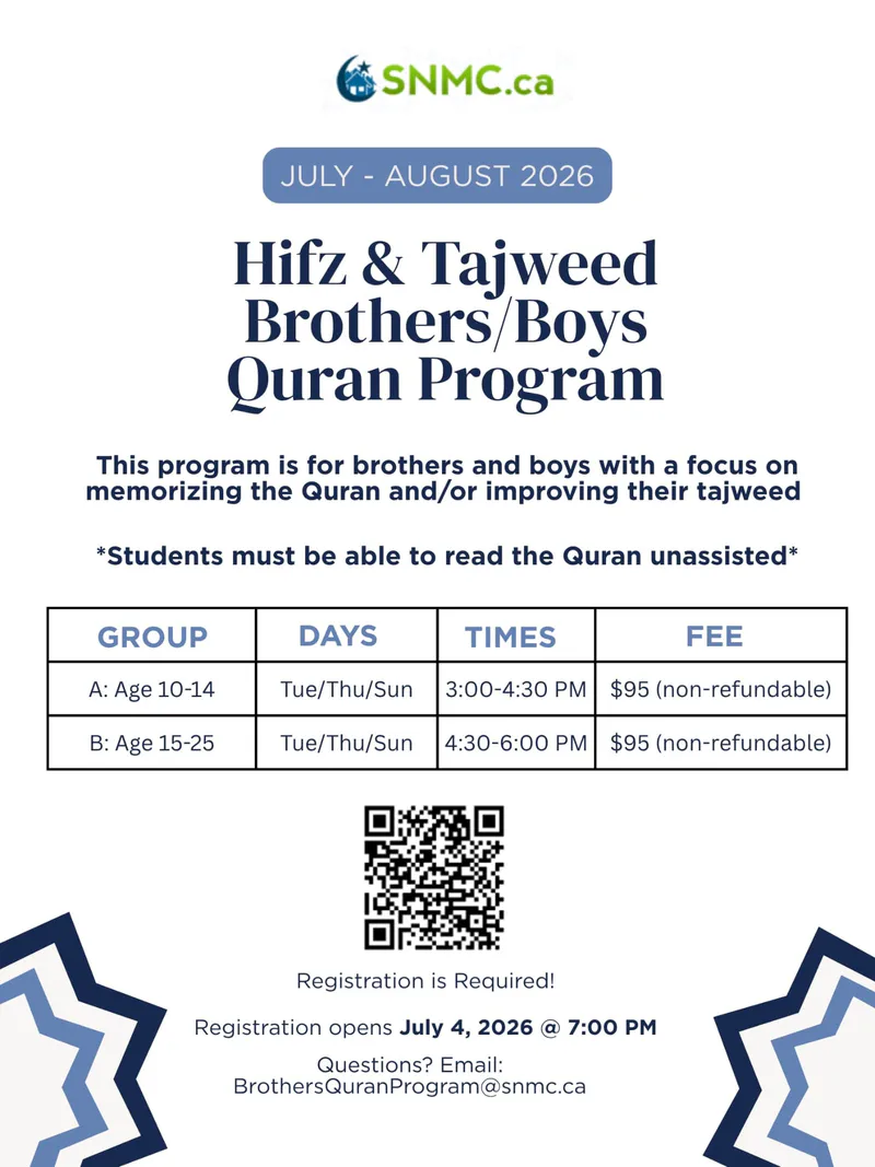 Hifz & Tajweed Quran Program for Brothers & Boys