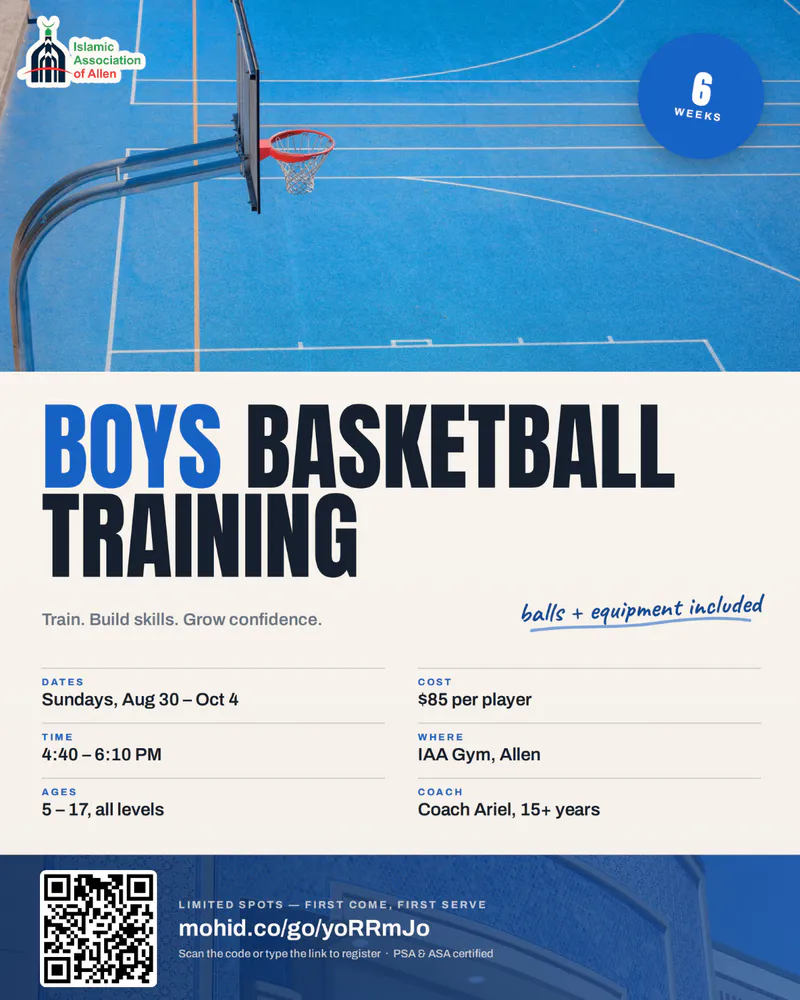 IAA Sunday Basketball Training for Ages 5–17