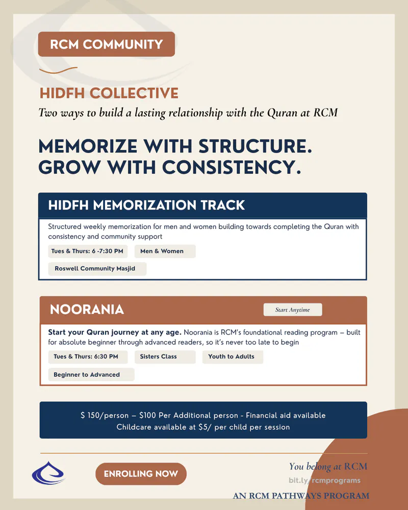 RCM Pathways Programs: Hidfh Memorization Track & Noorania