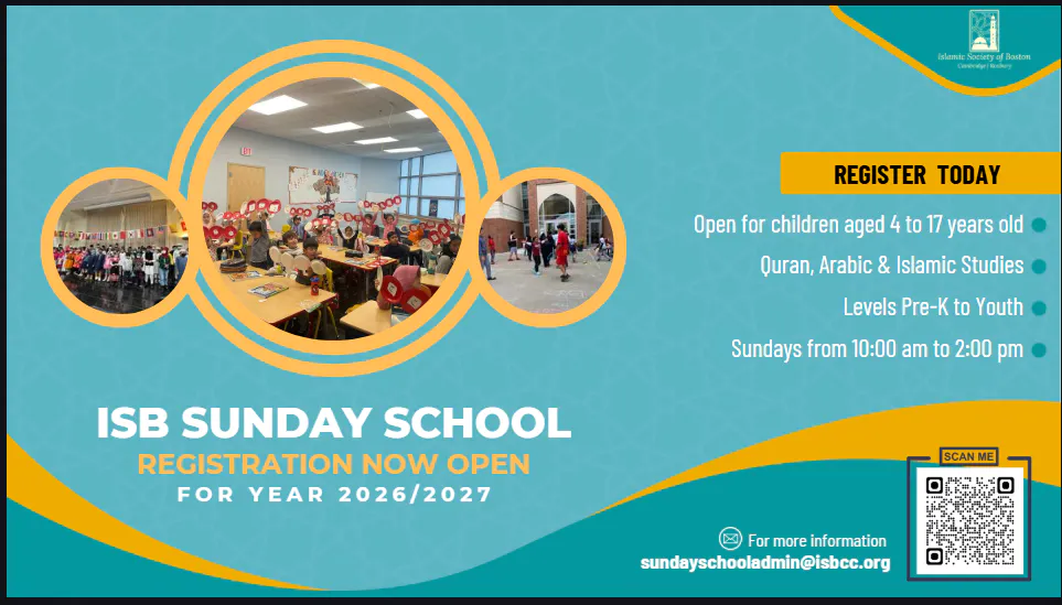 ISB Sunday School Registration 2026/2027