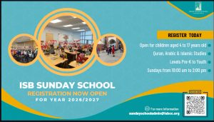 ISB Sunday School Registration 2026/2027