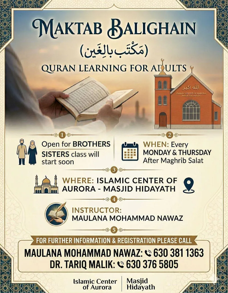 Maktab Balighain: Quran Learning for Adults