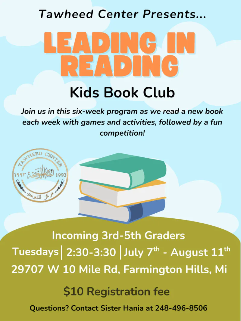 Tawheed Center Kids Book Club: Leading in Reading