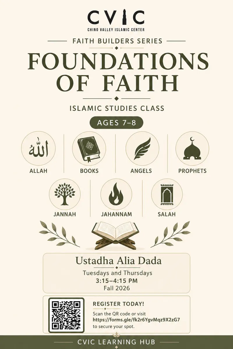 Foundations of Faith: Islamic Studies Class for Ages 7-8
