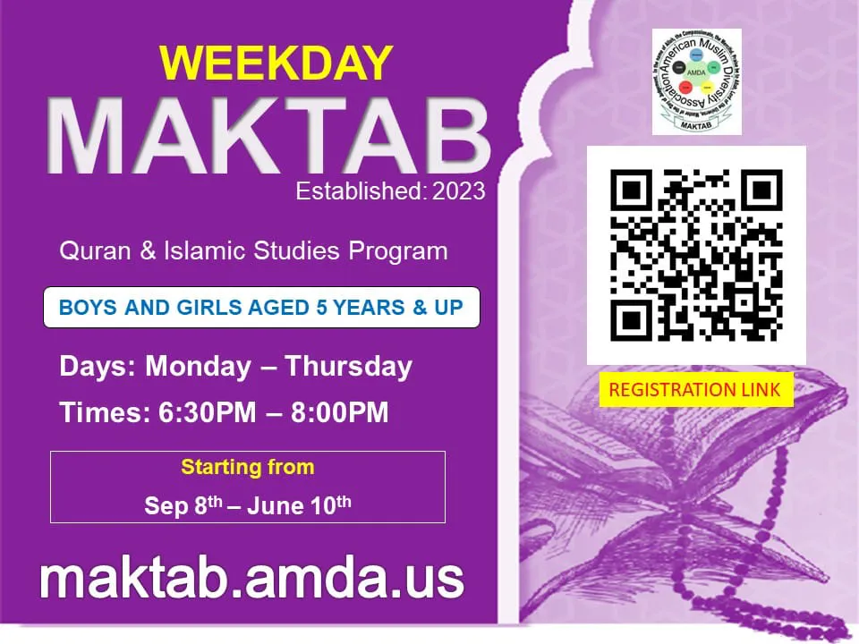 Weekday Maktab: Quran & Islamic Studies for Ages 5 and Up
