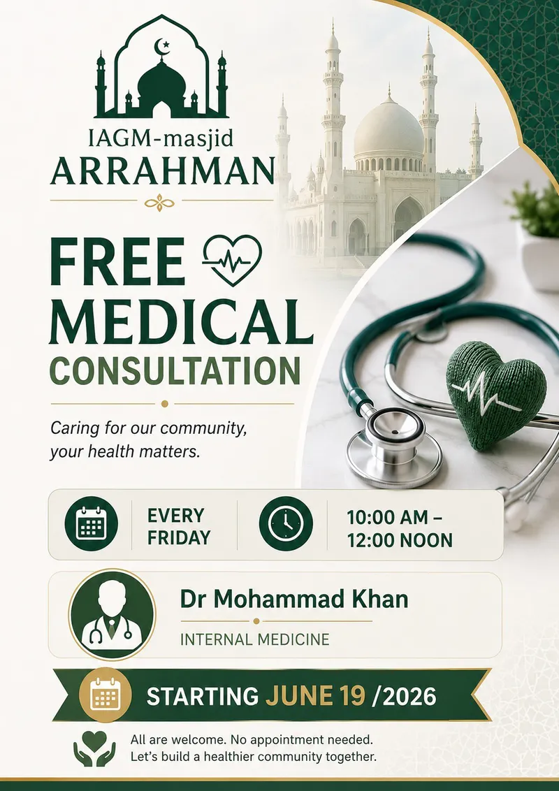 Free Medical Consultation at Masjid Ar-Rahman
