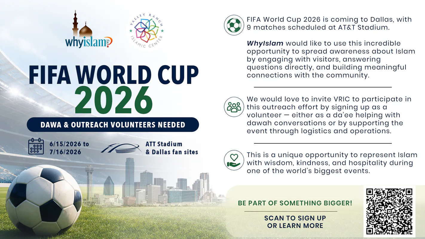 Dawah & Outreach Volunteers for FIFA World Cup 2026