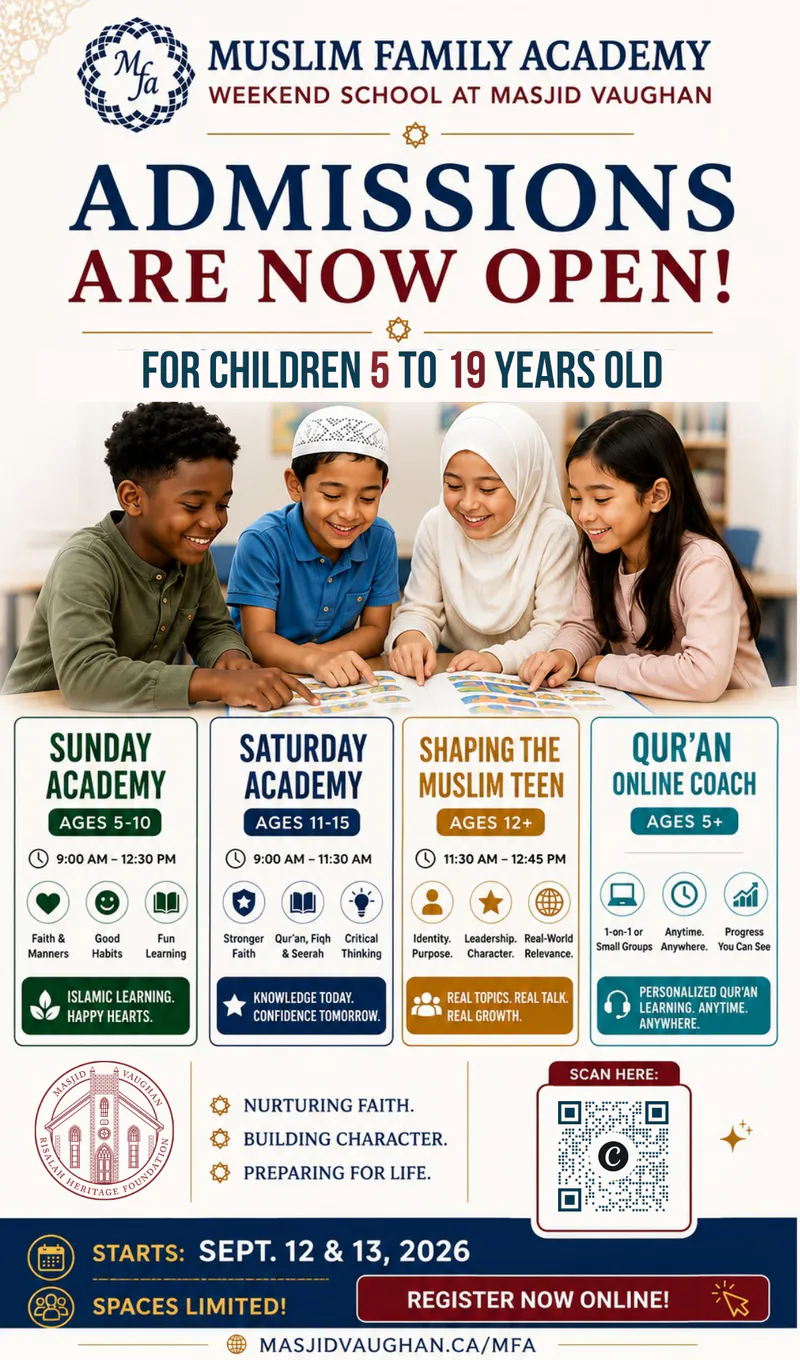 Muslim Family Academy Weekend School – Admissions Open