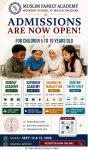 Muslim Family Academy Weekend School – Admissions Open