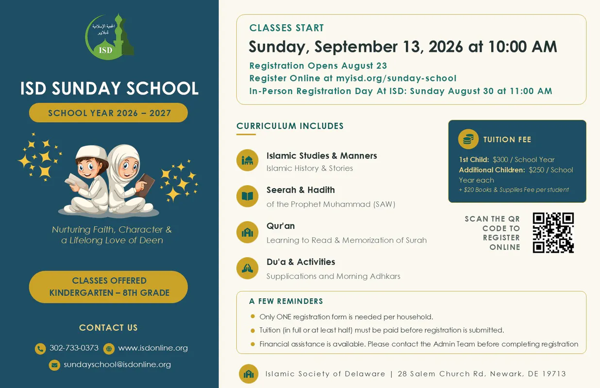ISD Sunday School Start – School Year 2026-2027