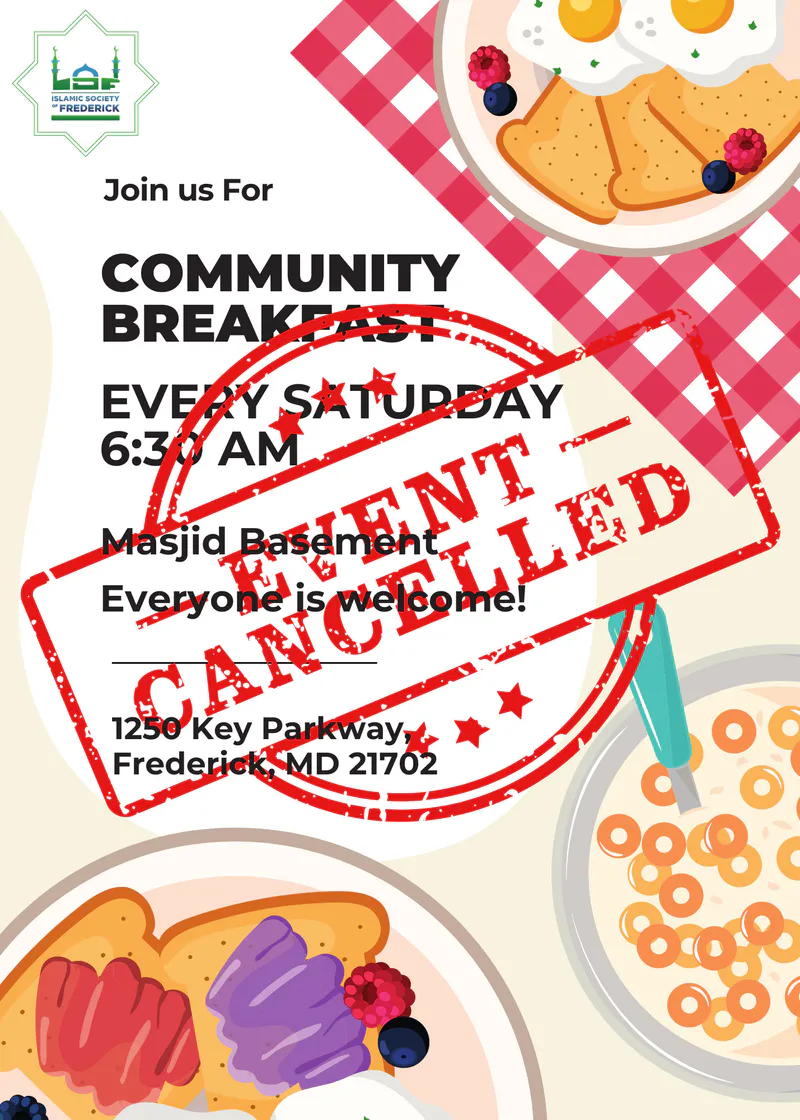 Community Breakfast at Islamic Society Frederick
